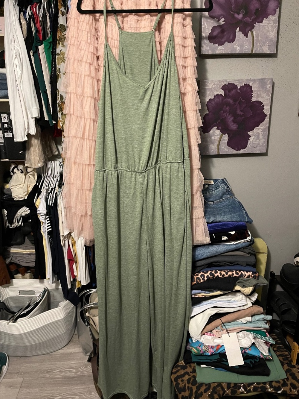 Halara Adjustable & Removable Strap Pocket Wide Leg Jumpsuit - Picture 8 of 9